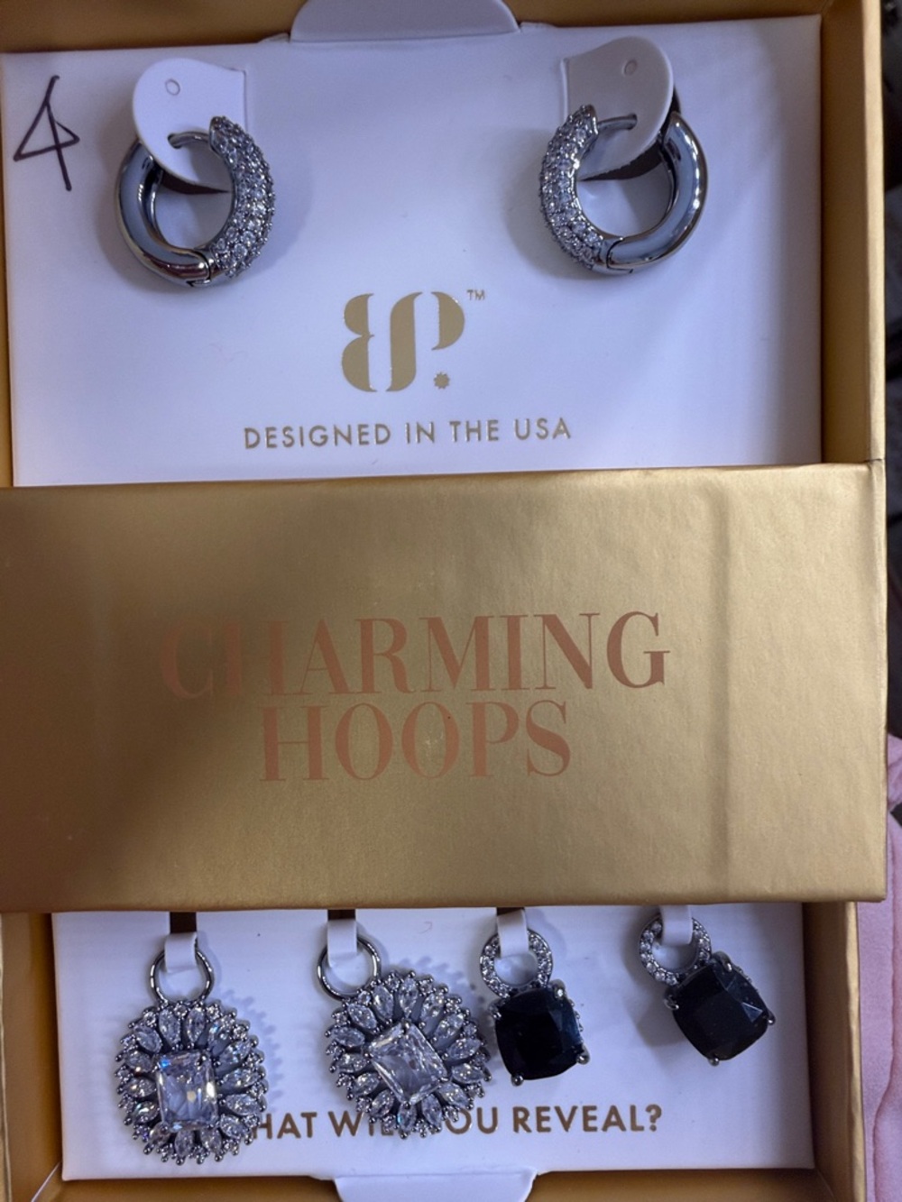 Bomb Party Charming Hoops - Hematite